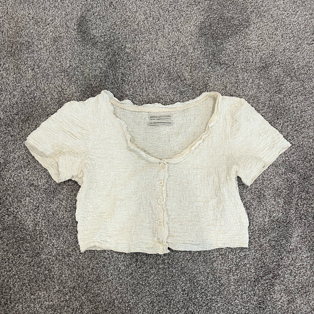Urban outfitters cropped button up shirt